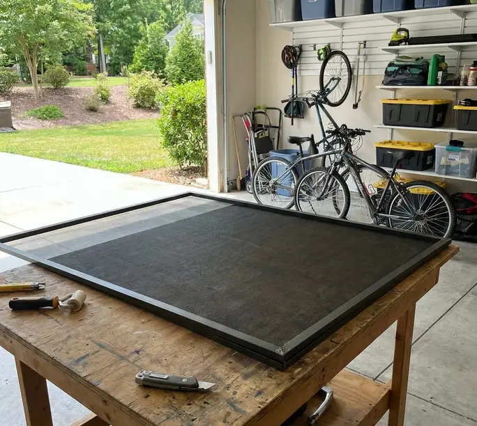 New screen frame assembled to size on the WowFix bench
