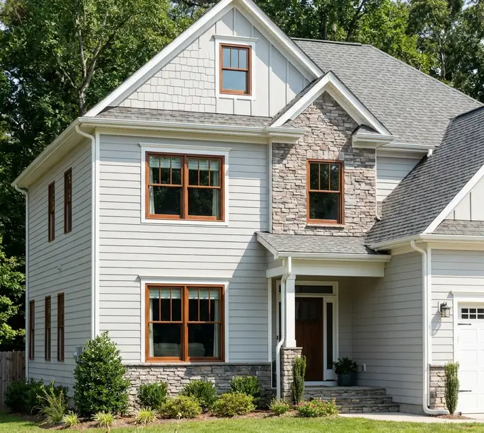 Warm wood-framed windows restored to like-new condition