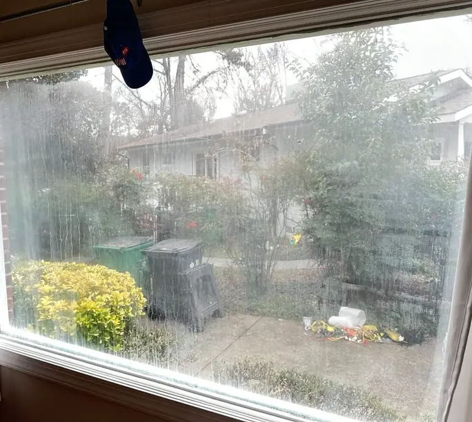 Fog trapped between the panes — no amount of cleaning reaches it