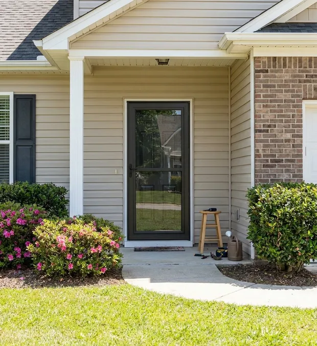 Screen door reinstalled taut and square at a Thomasville home