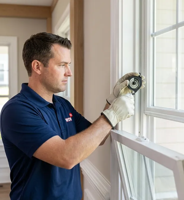 WowFix technician working through a whole-house hardware list in Garner