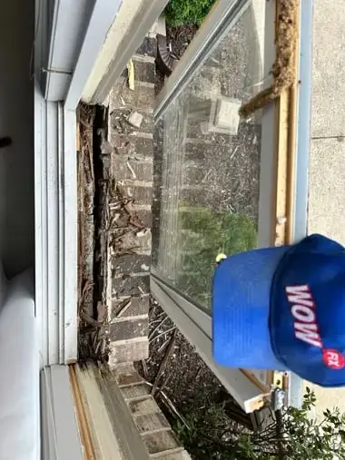 Rotted sill at a brick home spotted on a WowFix inspection