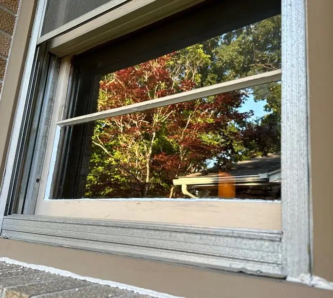 Tilt-in sash — upstairs glass cleans from inside the room