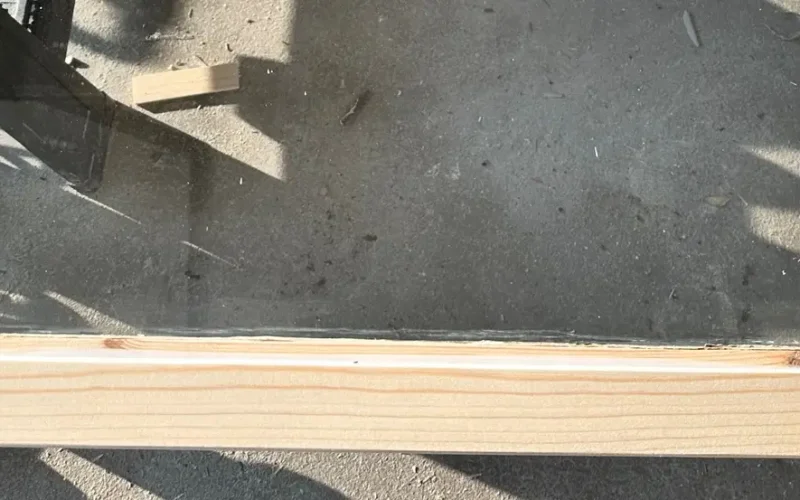 Restored window sash: Witness the impressive transformation of a previously rotted window sash through our expert restoration process, showcasing its renewed beauty and durability with new pine wood.