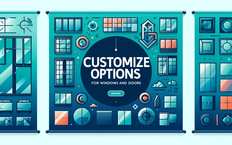 Custom window and door design options illustration showing various styles and configurations for home improvement in Charlotte