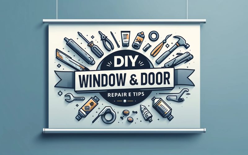 DIY Window & Door Repair Tips | Charlotte Home Maintenance DIY window and door repair tools diagram showing essential maintenance equipment and supplies for home repairs in Charlotte