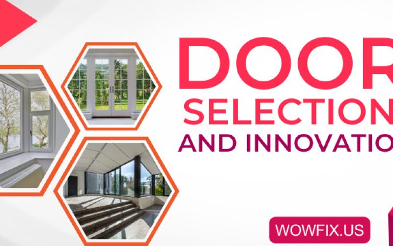 Modern door and window selections showcase featuring casement windows, glass entrances, and custom installations by WOWFIX